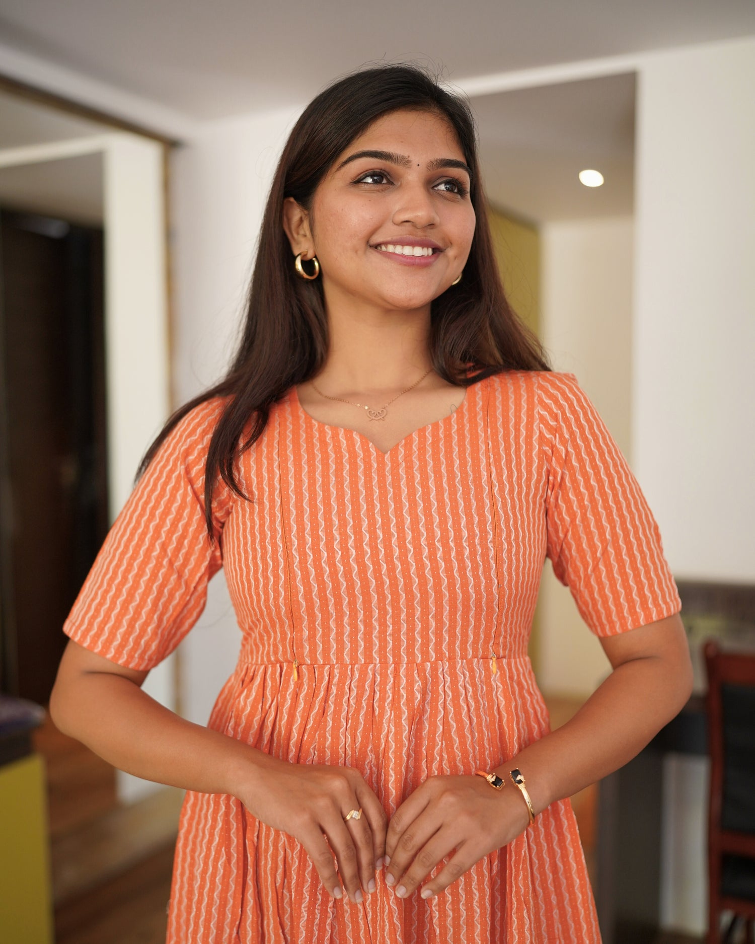 O-Parvati | Maternity Maxi with Top Lining [Double Side Zips] - DISPATCH DATE _ SEP 01