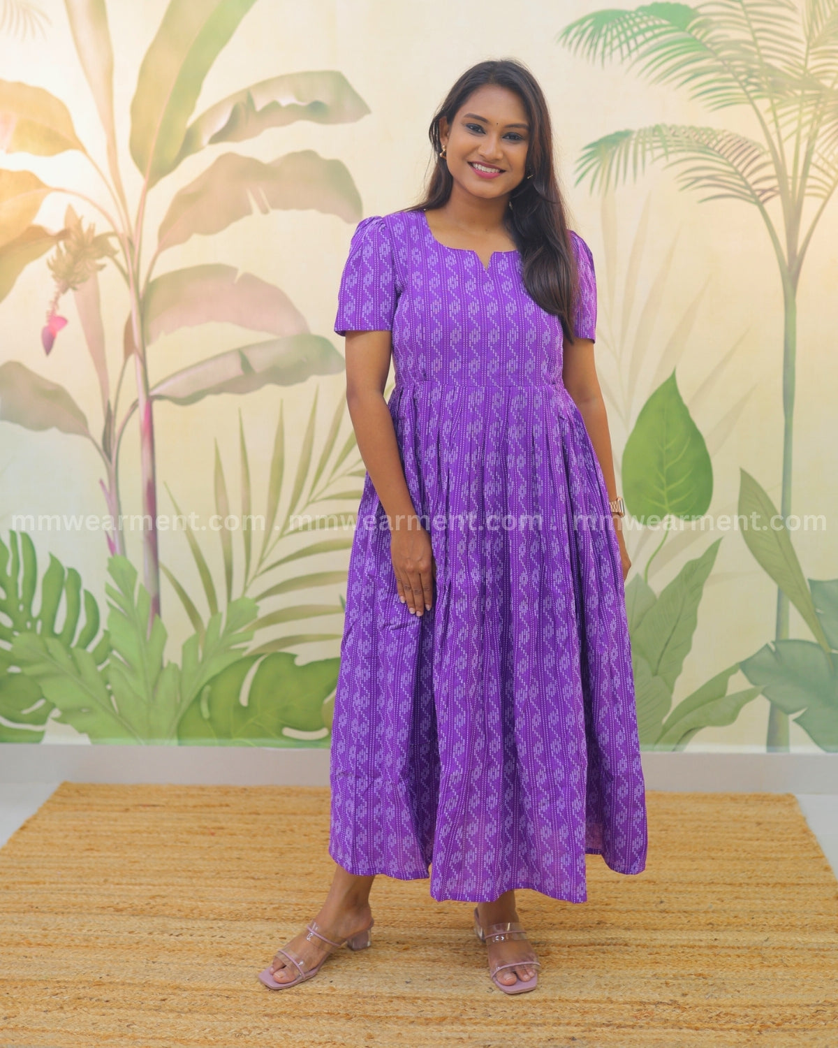 Purple-Zigzag | Maternity Kurti with Lining