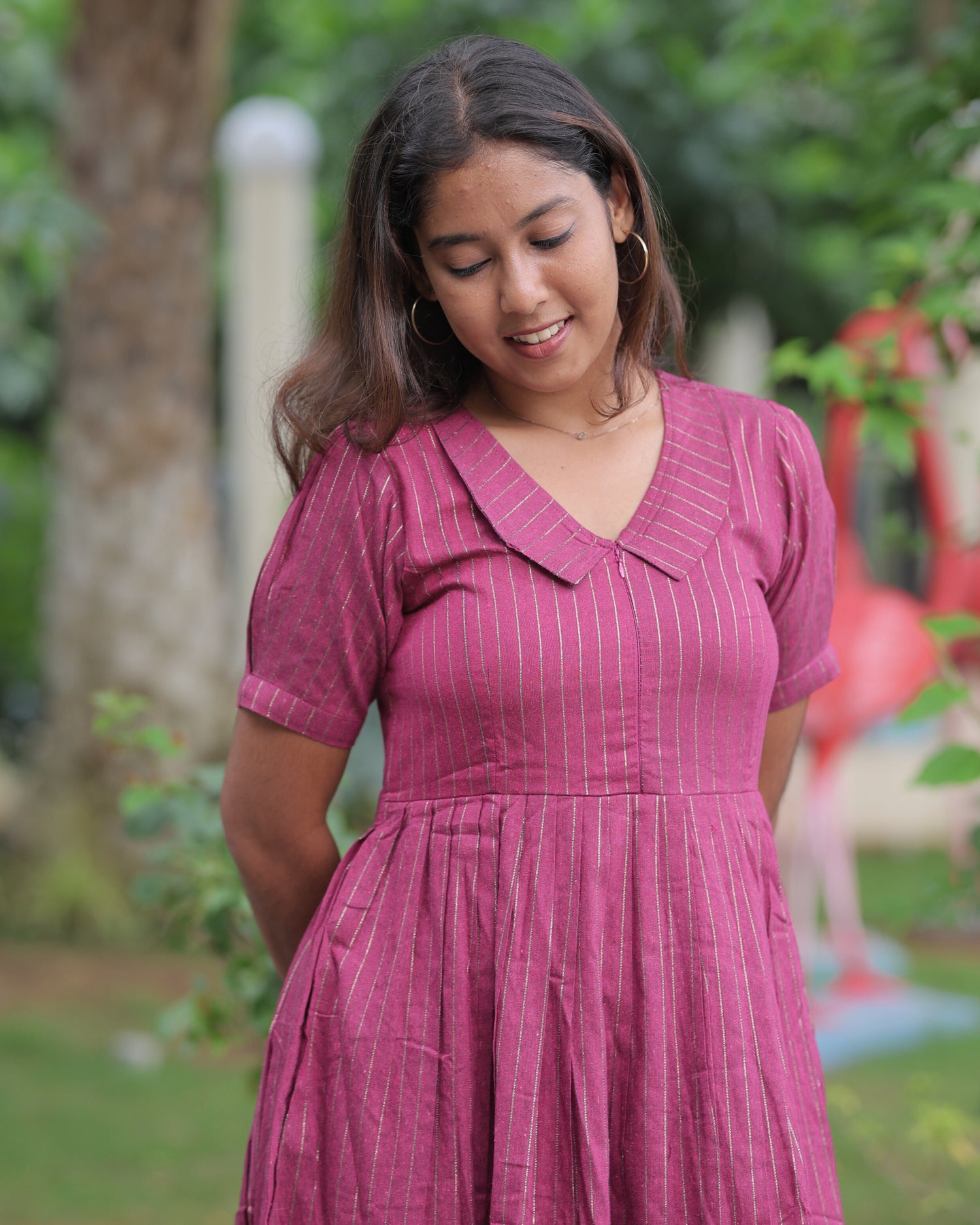 Shreya Maternity Maxi with Top Lining [Center Zip] - Only 3XL Size