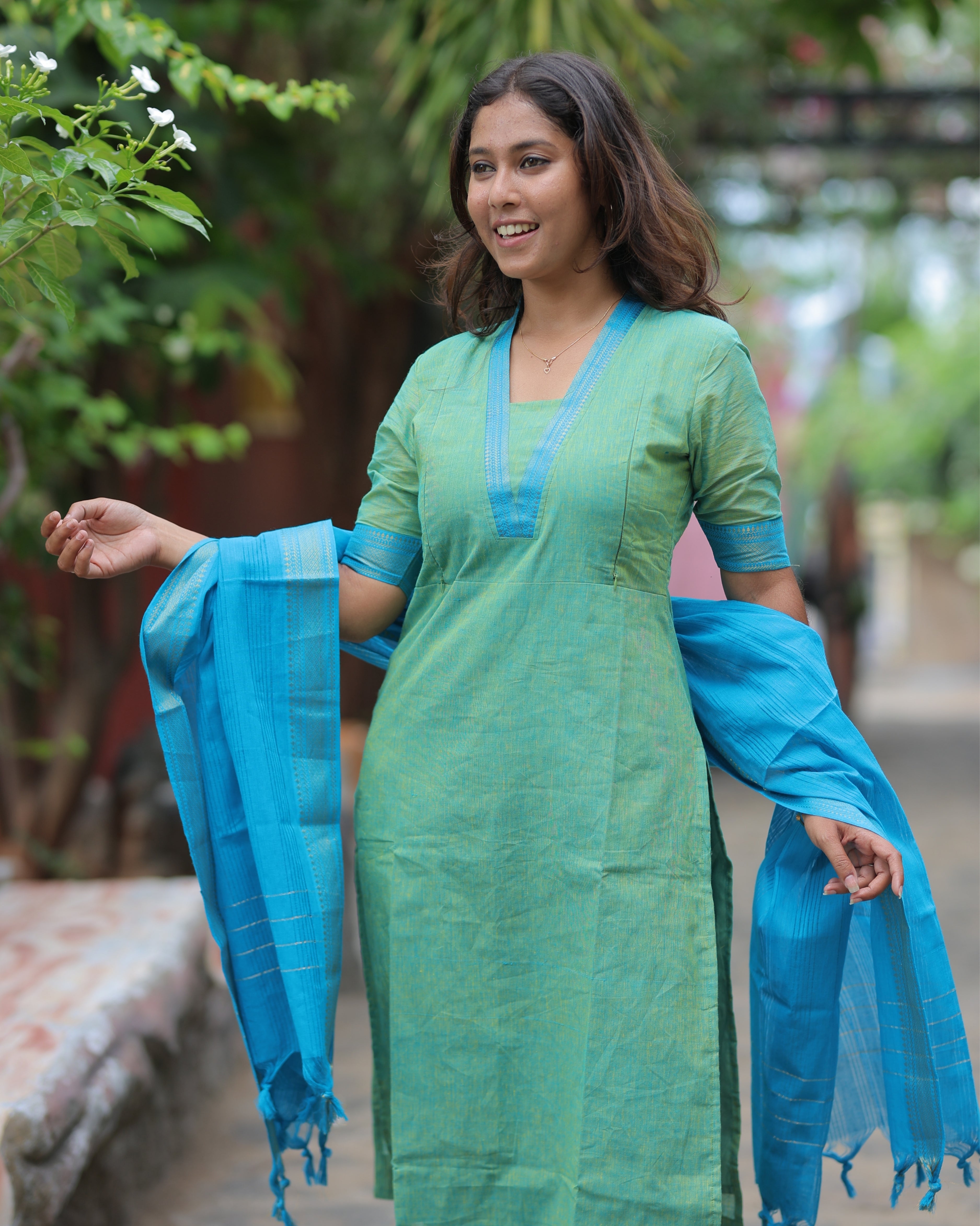 Mangalagiri V4 | Maternity Kurti with Lining [TOP + PANT + DUPATTA]