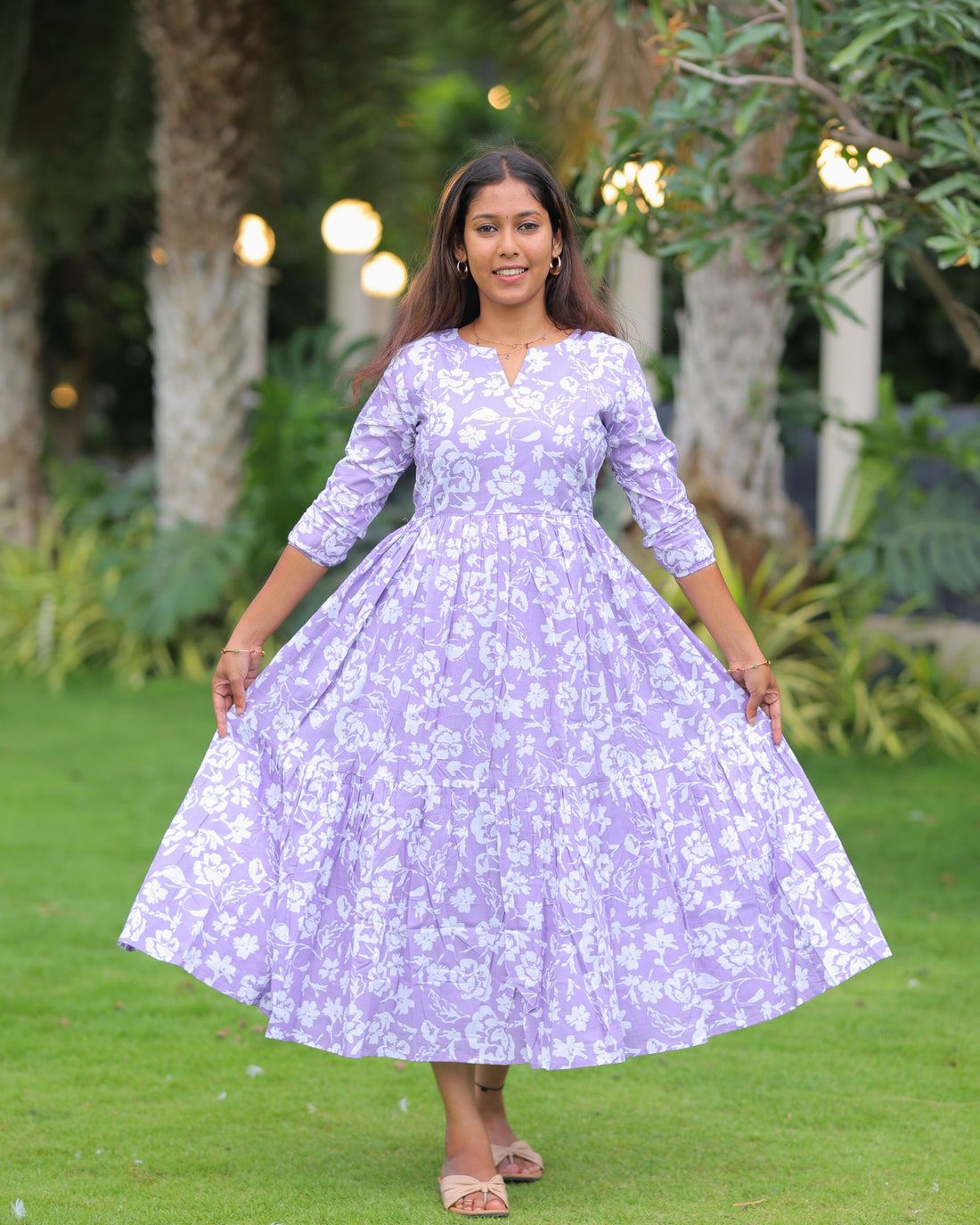 Kashvi | Maternity Maxi with Full Lining [Double Side Zips]