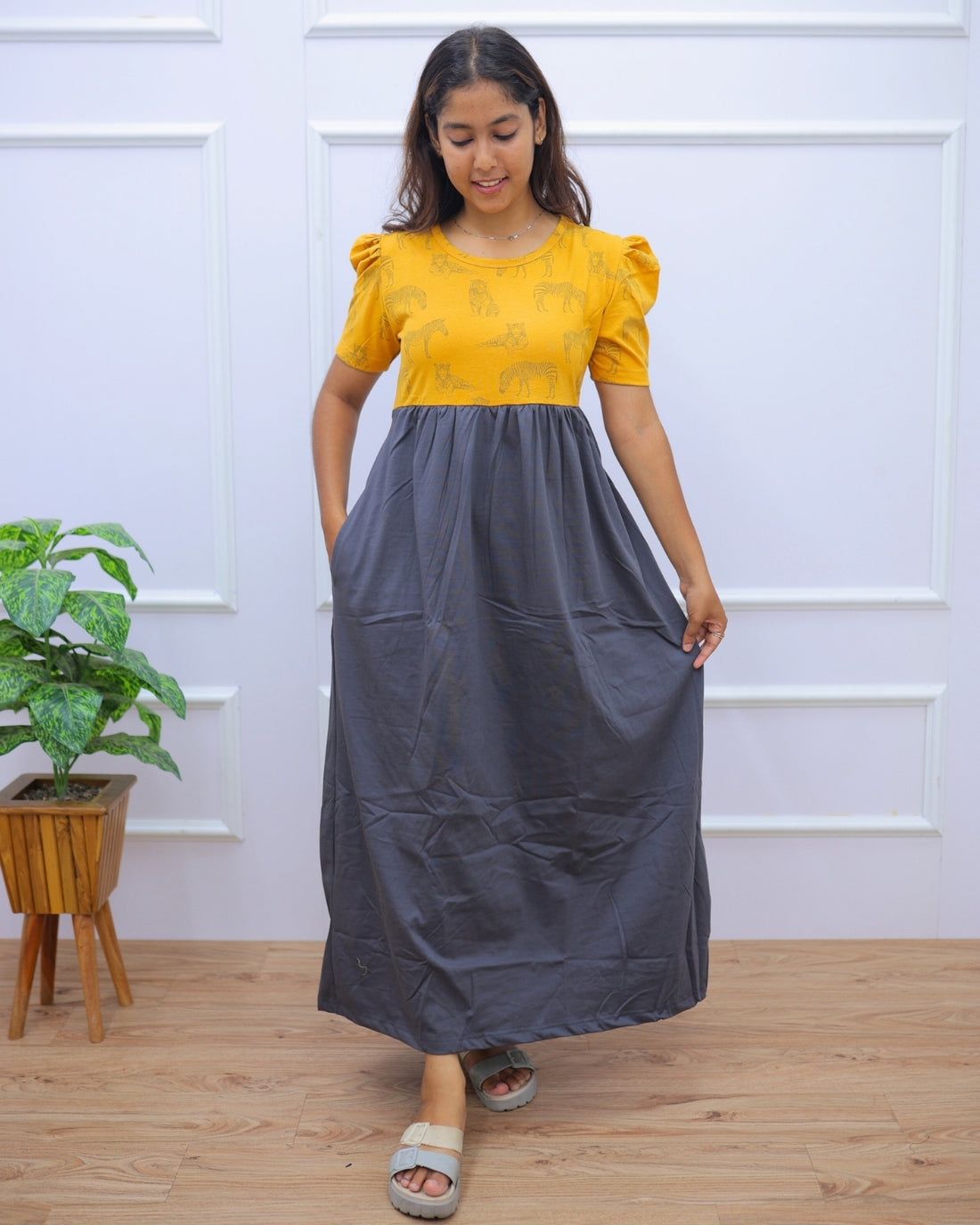 Simba | Casual Non-Maternity Loungewear - Puff Sleeve | Full Length