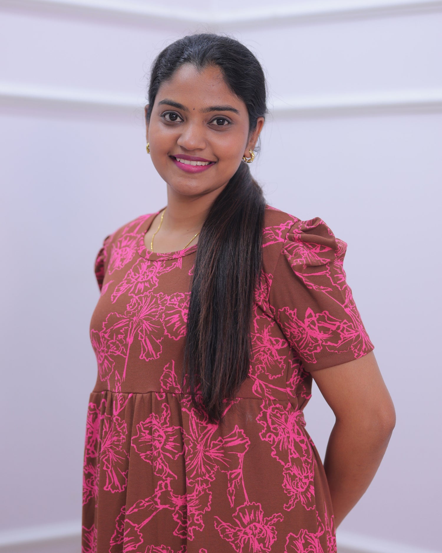 Aisha | Casual Non-Maternity Loungewear - Puff Sleeve | Full Length