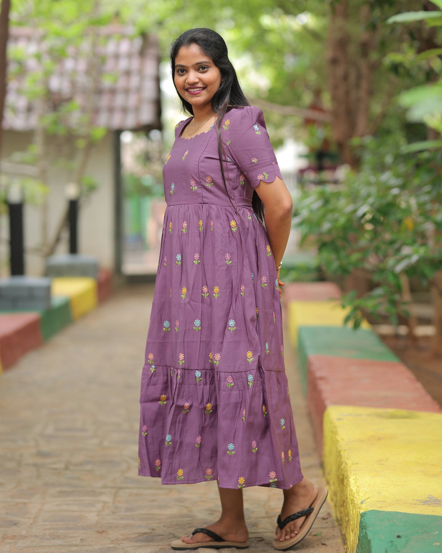 Roman Silk V6 | Maternity Maxi with Full Lining [Double Side Zips]