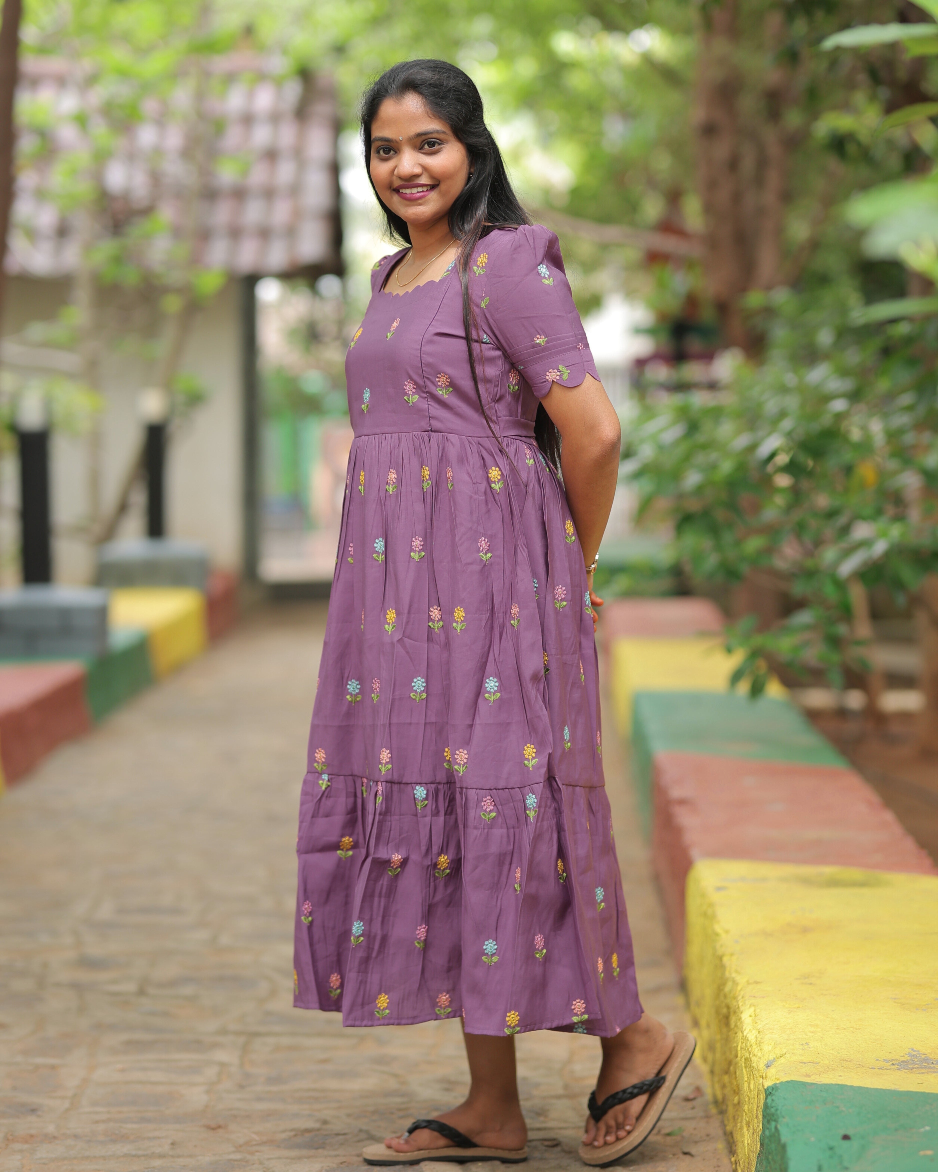 Roman Silk V6 | Maternity Maxi with Full Lining [Double Side Zips]