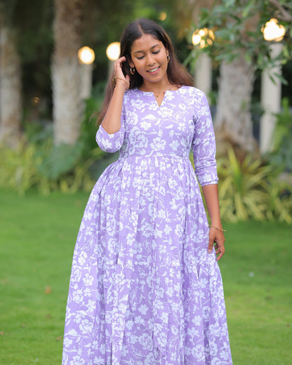 Kashvi | Maternity Maxi with Full Lining [Double Side Zips]