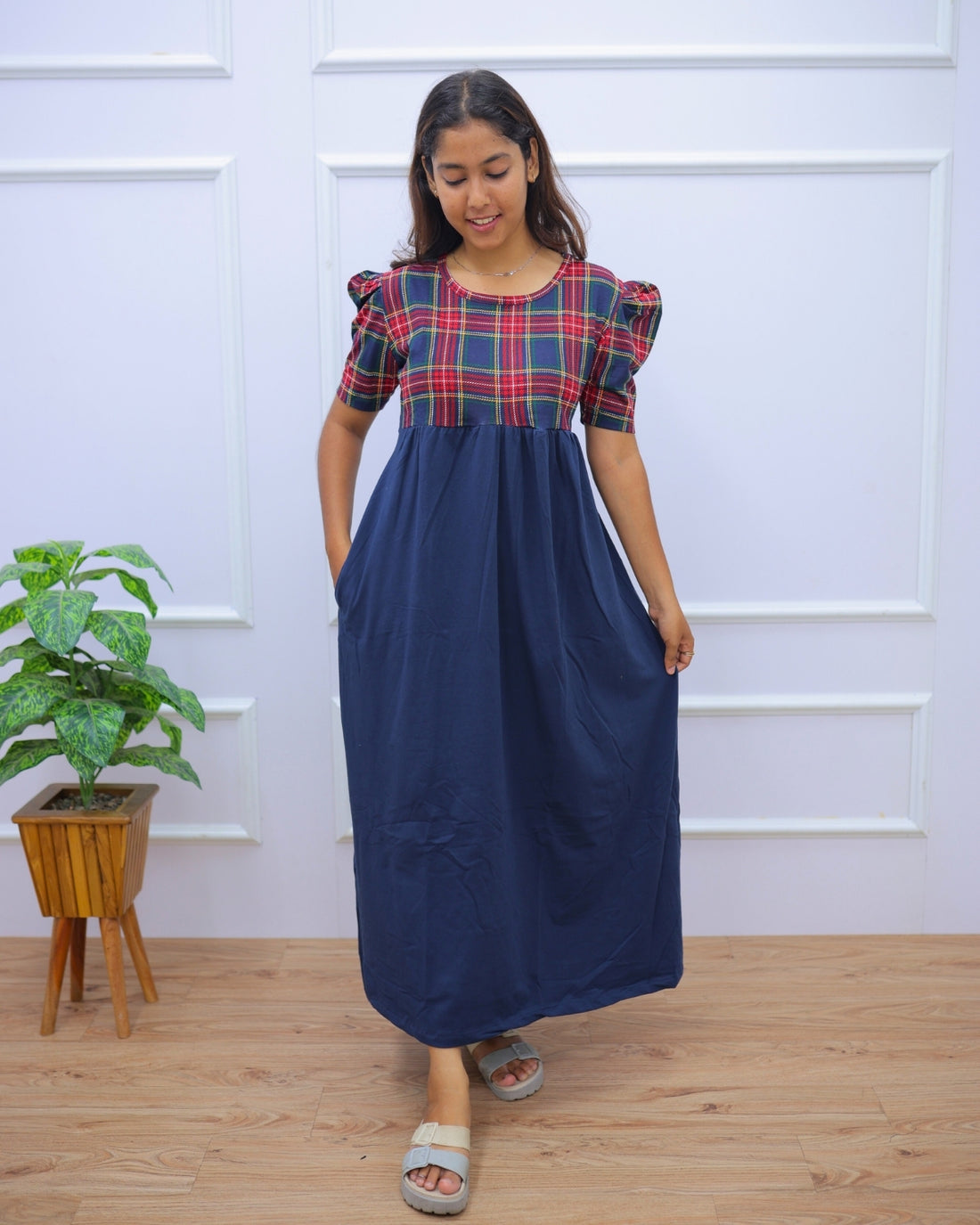 Xena | Casual Non-Maternity Loungewear - Puff Sleeve | Full Length