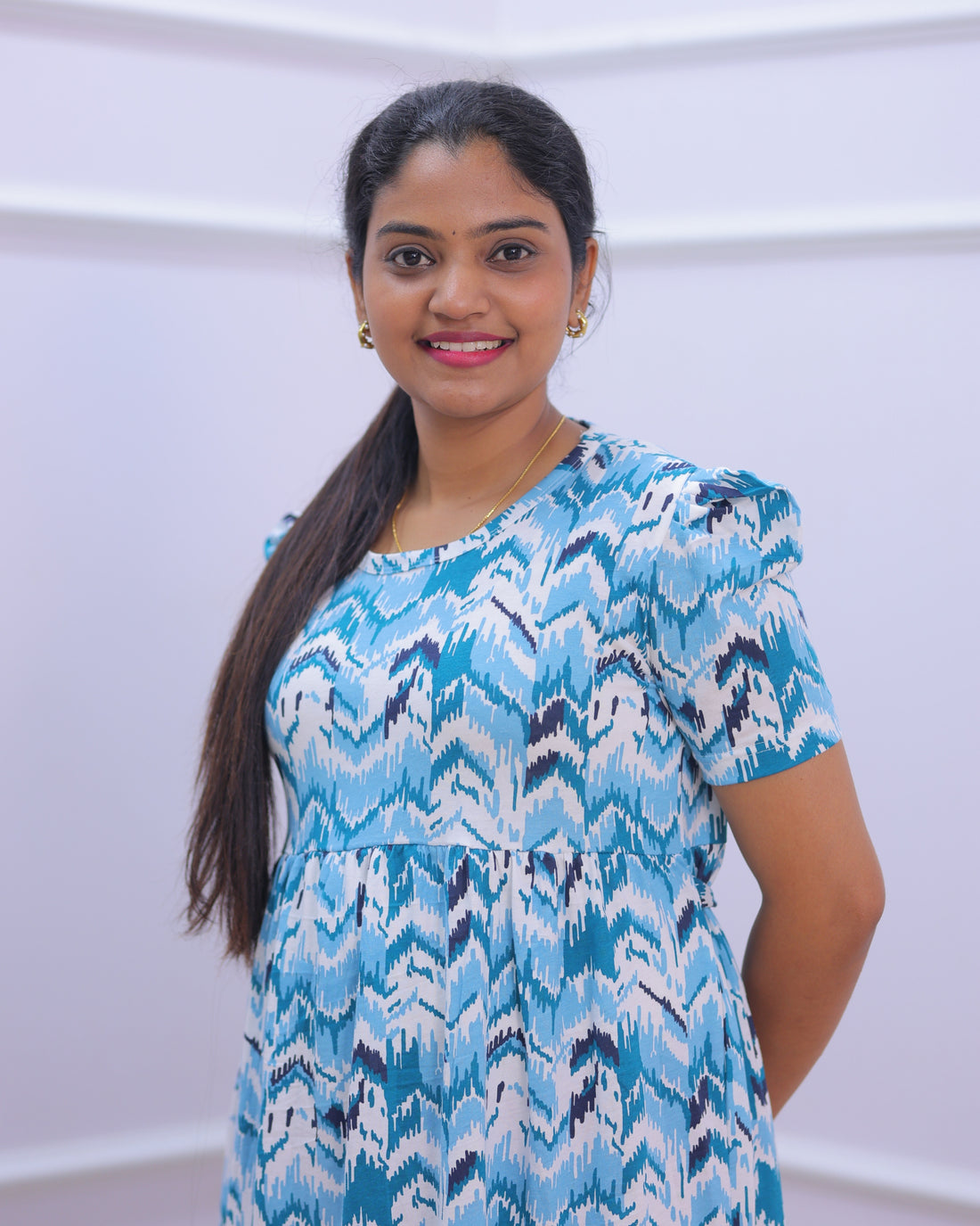 Vaishu | Casual Non-Maternity Loungewear - Puff Sleeve | Full Length