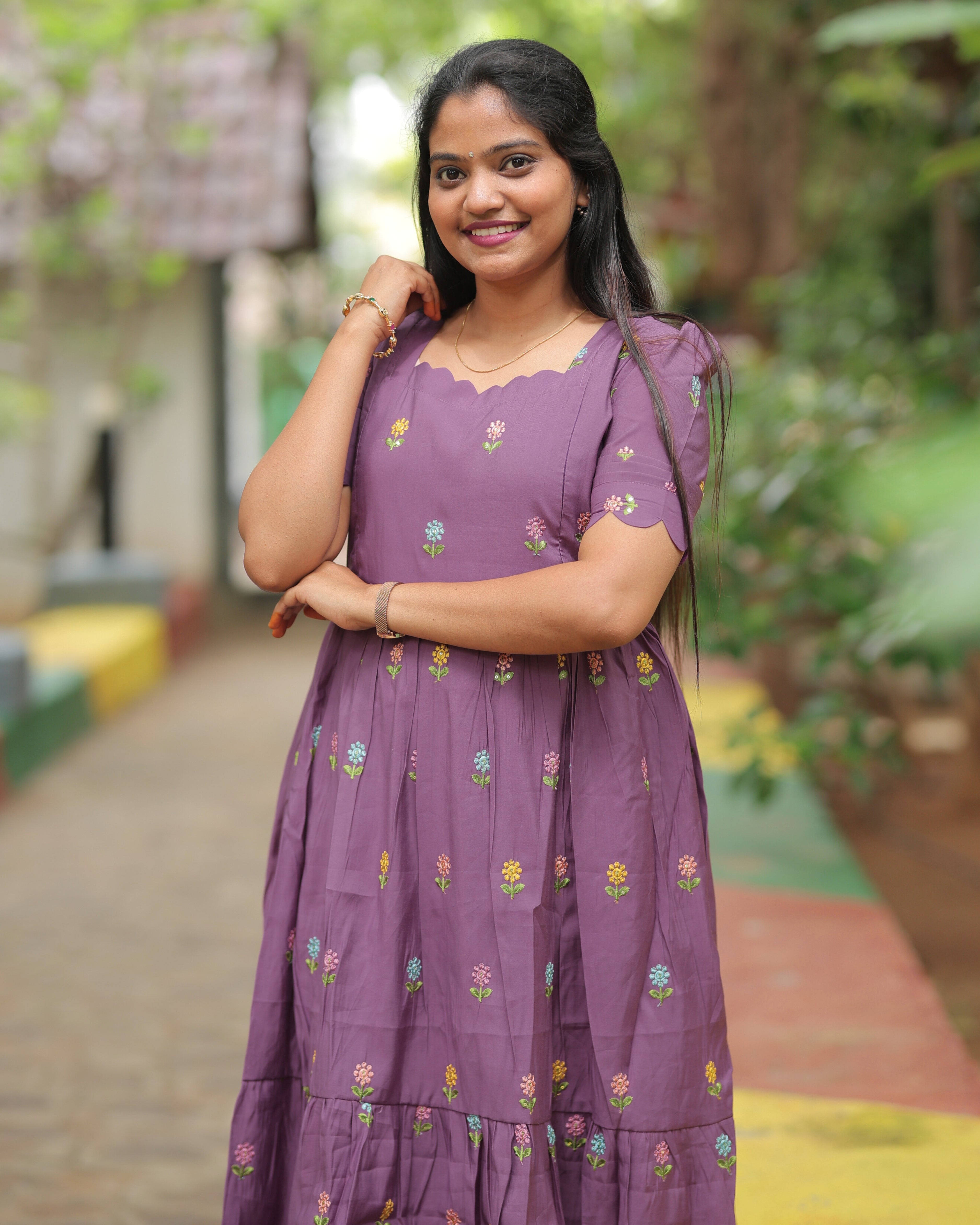Roman Silk V6 | Maternity Maxi with Full Lining [Double Side Zips]