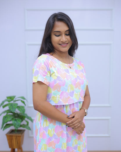 Gia | Zipless Maternity Dress - Normal Sleeves | Full Length Maxi