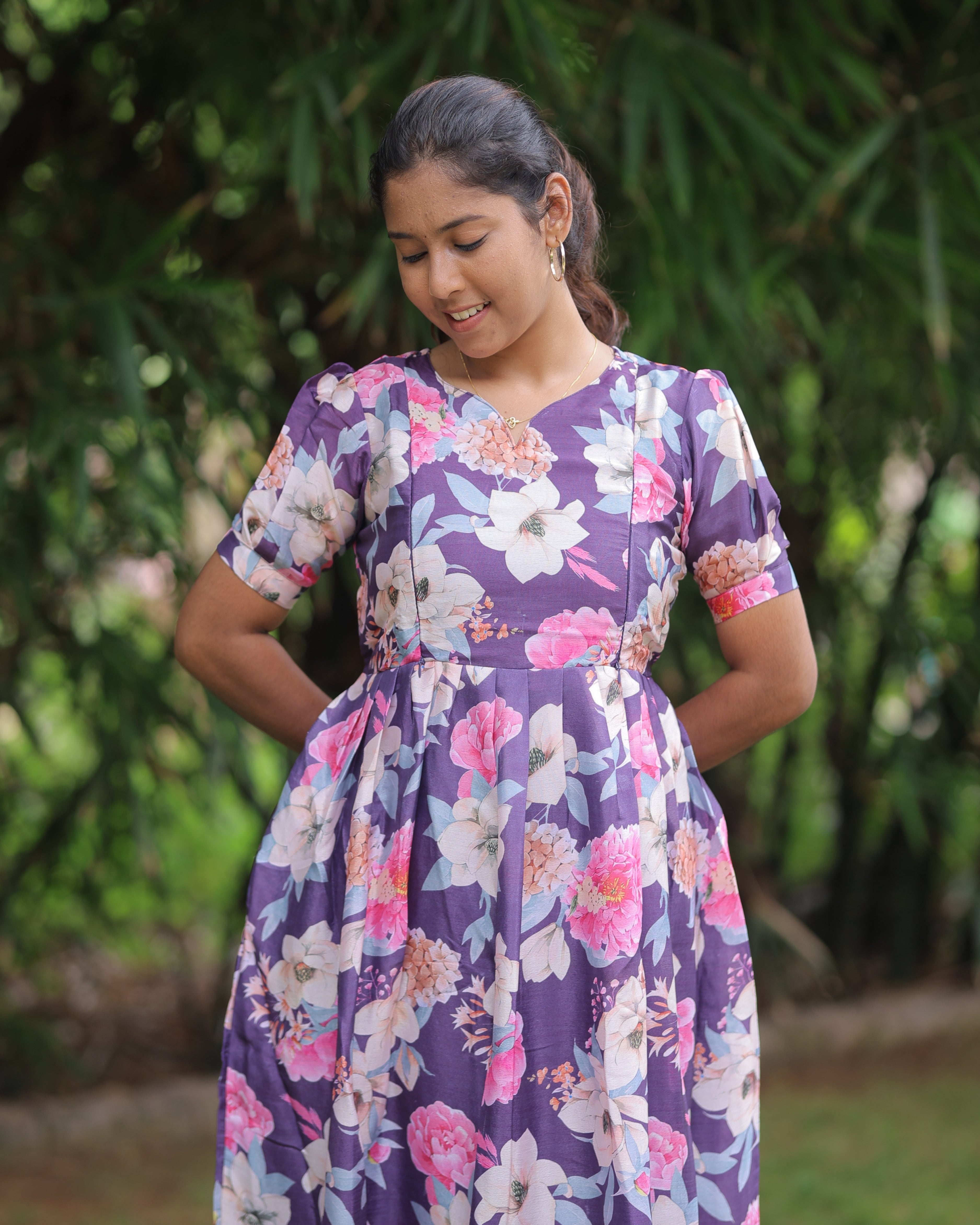 Kuzhali | Maternity Maxi with Top Lining [Double Side Zips]