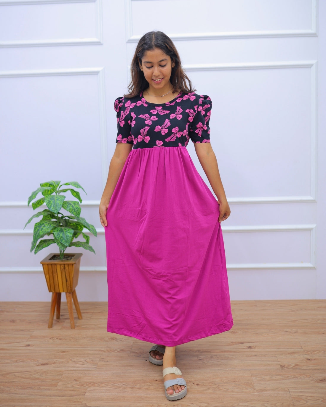 Yukti | Casual Non-Maternity Loungewear - Puff Sleeve | Full Length