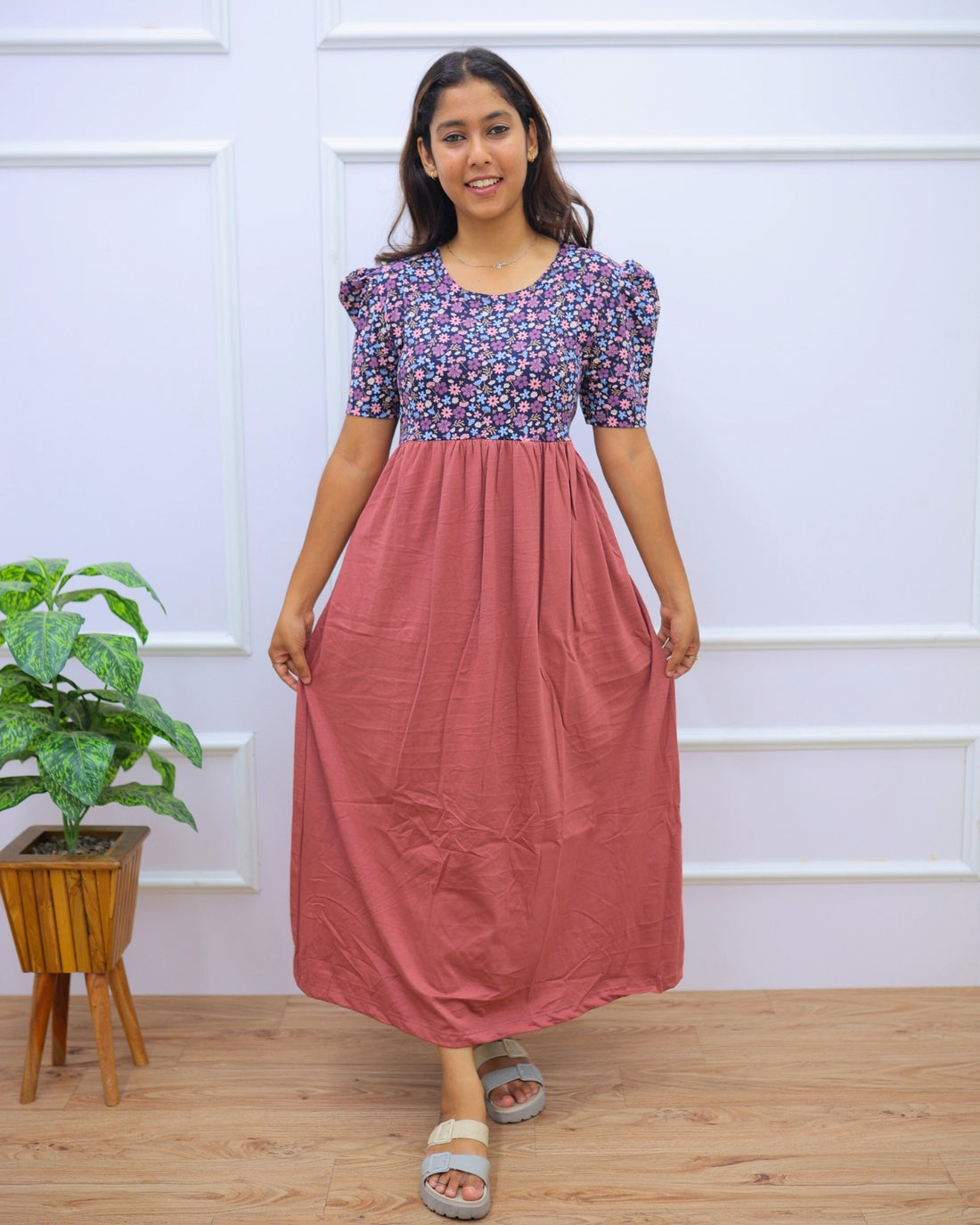 Yamita | Casual Non-Maternity Loungewear - Puff Sleeve | Full Length