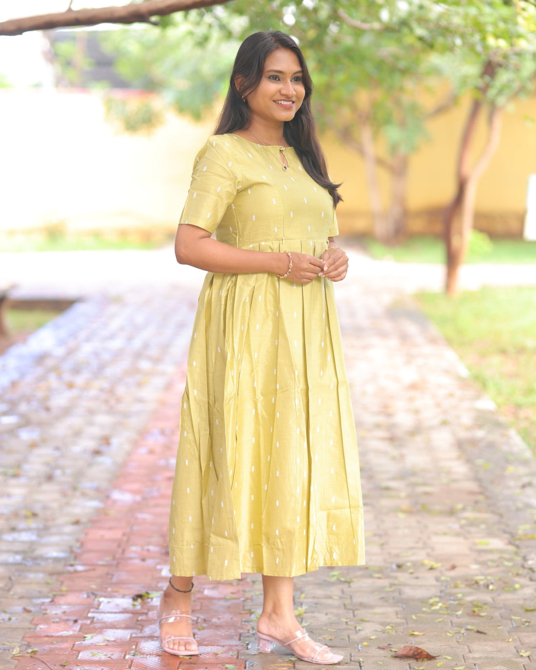 Pastel Green | Non-Maternity Kurti [Tussar Silk]