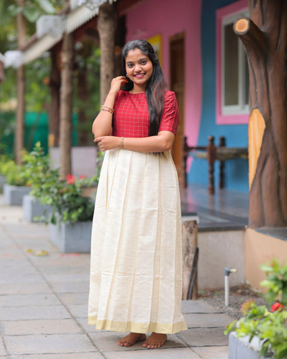 Onam S1_ Maternity Maxi with Full Lining [Double Side Zips]