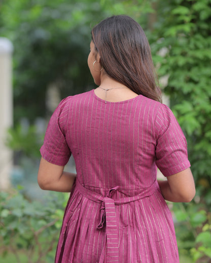 Shreya Maternity Maxi with Top Lining [Center Zip] - Only 3XL Size
