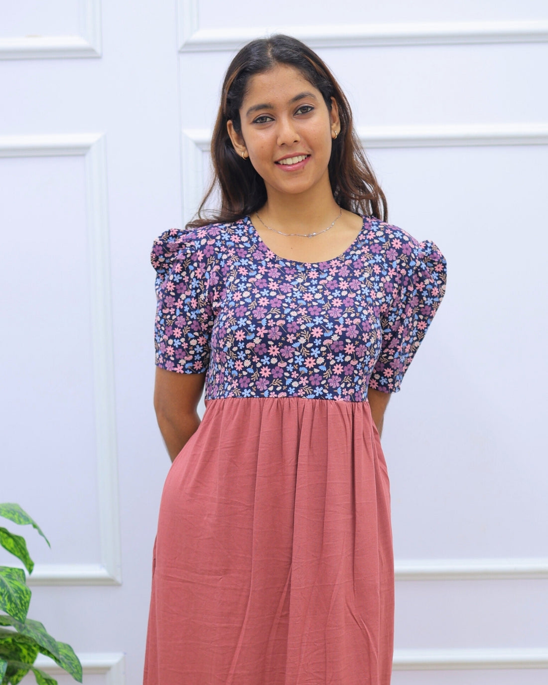 Yamita | Casual Non-Maternity Loungewear - Puff Sleeve | Full Length