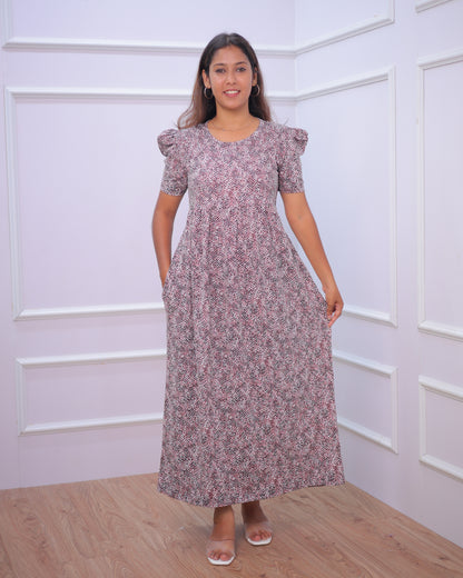 Sahara | Casual Non-Maternity Loungewear - Puff Sleeve | Full Length