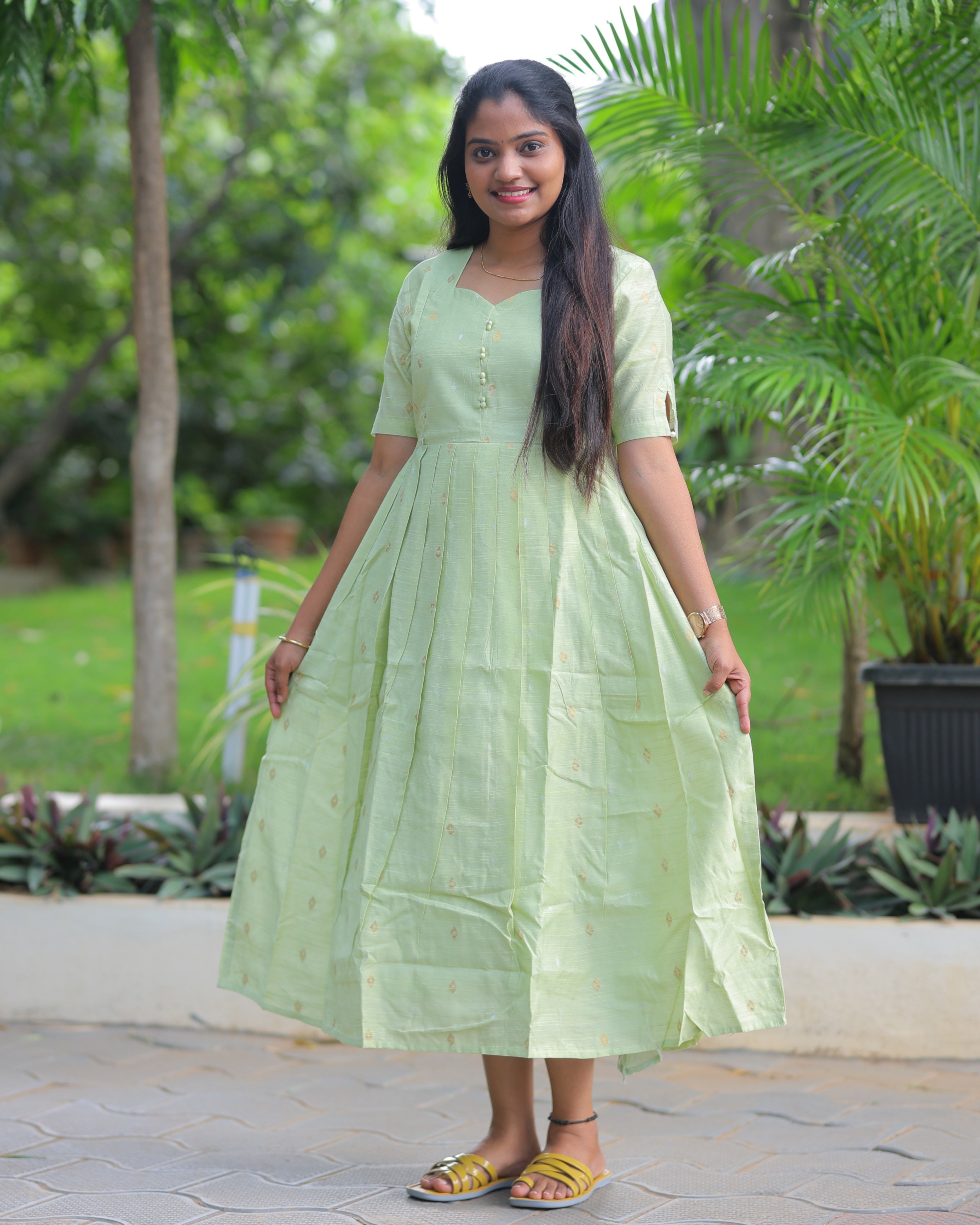 Aarani | Maternity Maxi with Full Lining [Double Side Zips]