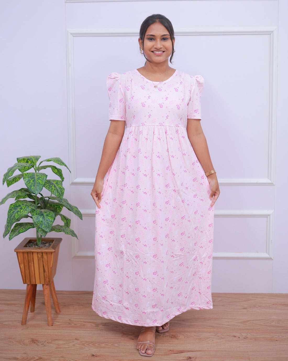 Lavanya | Casual Non-Maternity Loungewear - Puff Sleeve | Full Length