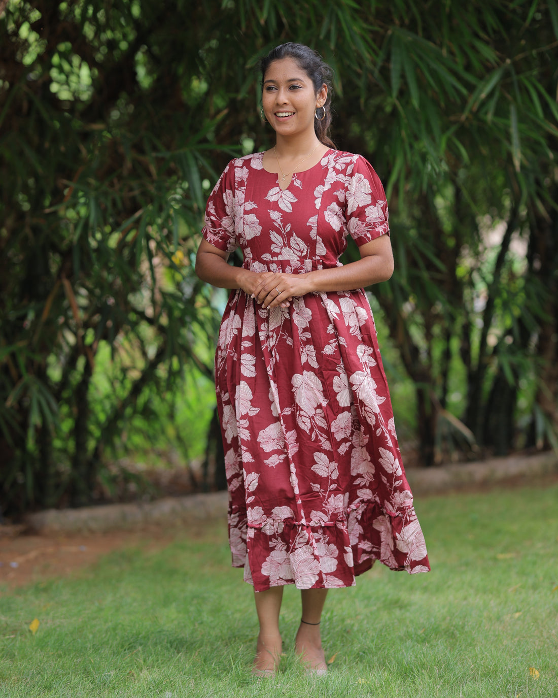 Aadya | Maternity Maxi [Double Side Zips]
