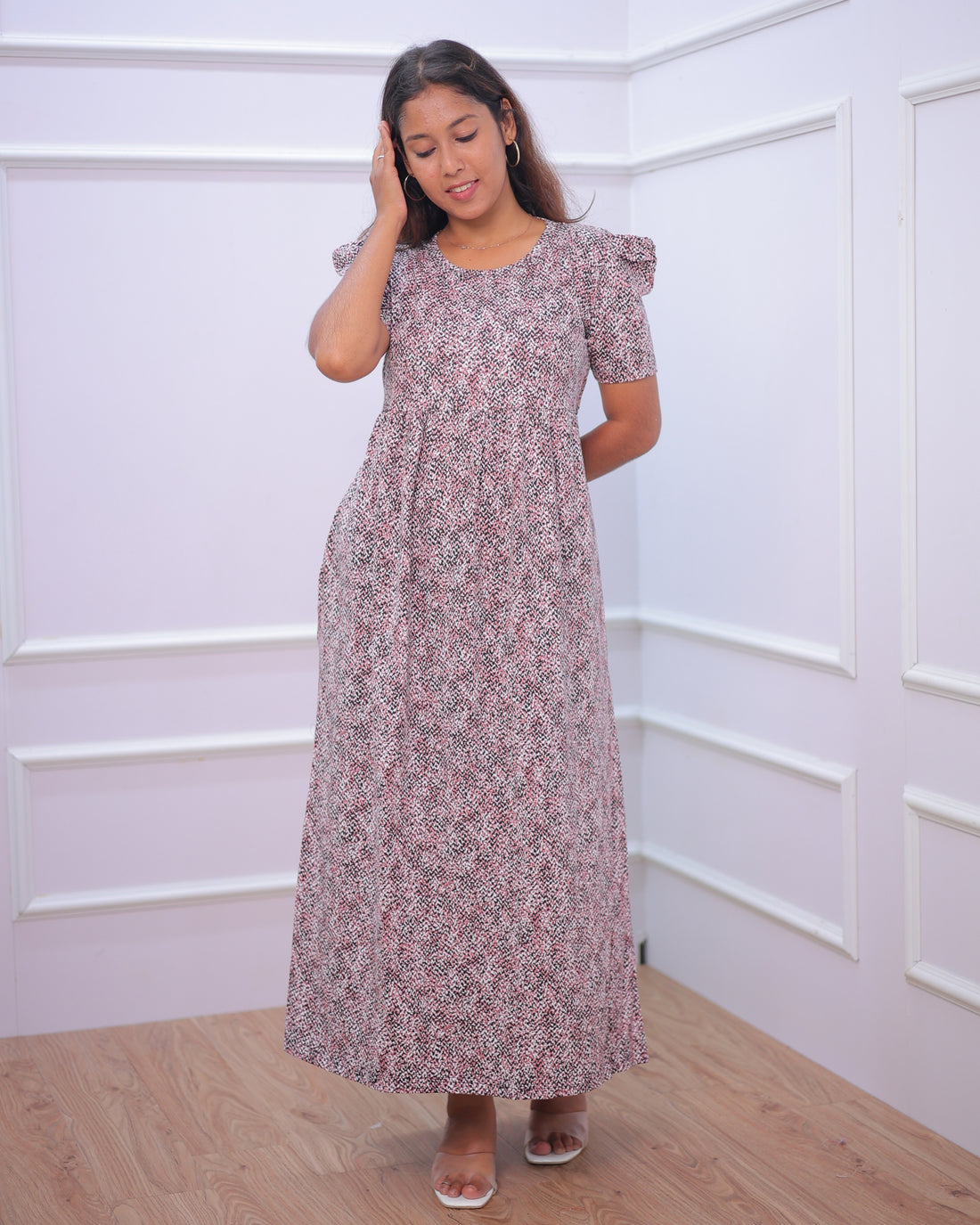 Sahara | Casual Non-Maternity Loungewear - Puff Sleeve | Full Length