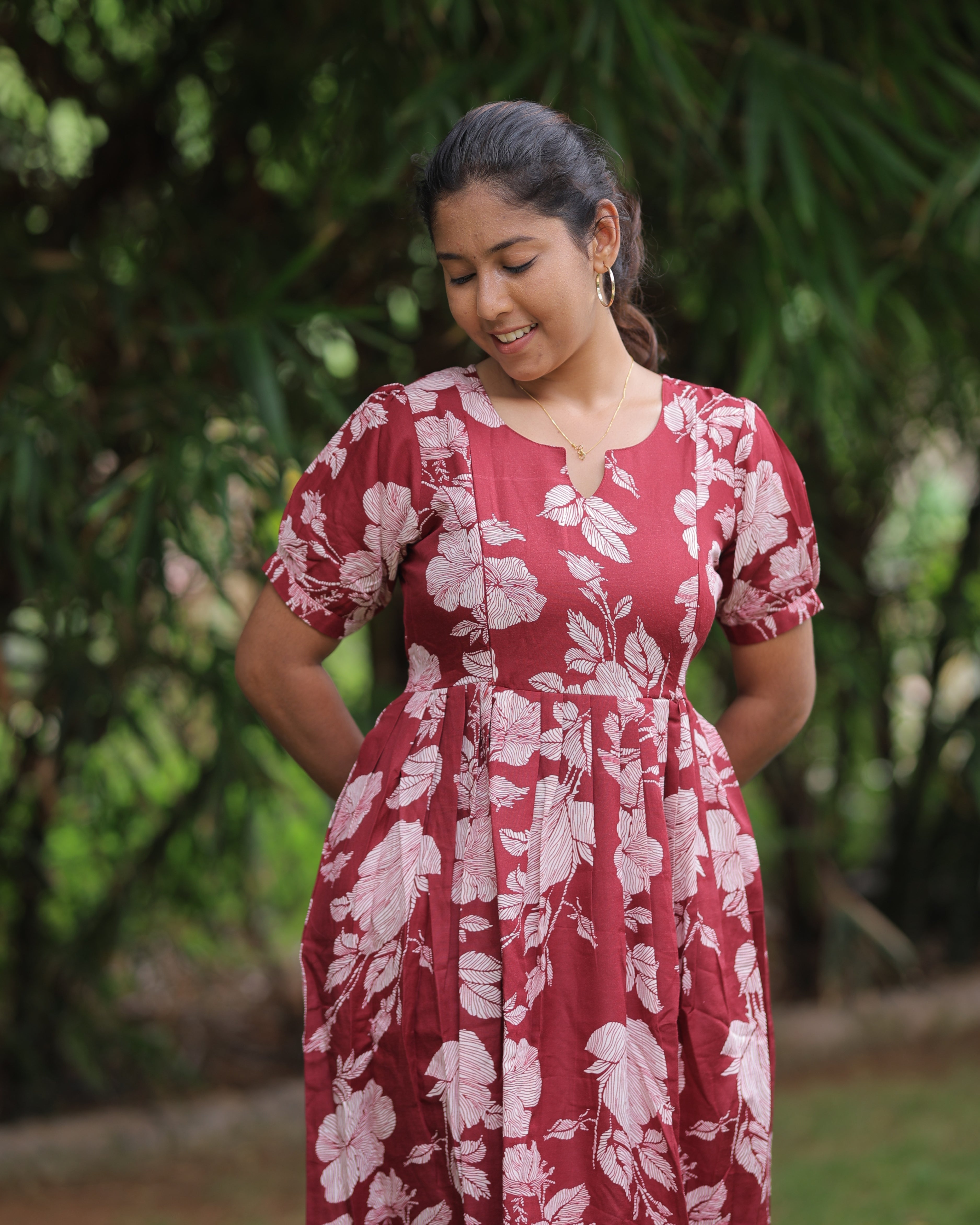 Aadya | Maternity Maxi [Double Side Zips]