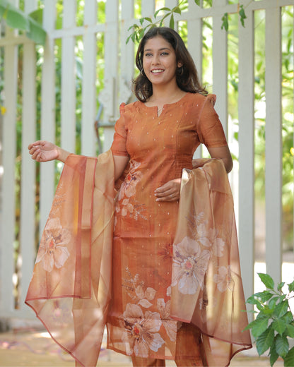 Tharani | Maternity Kurti with Lining [TOP + PANT + DUPATTA]