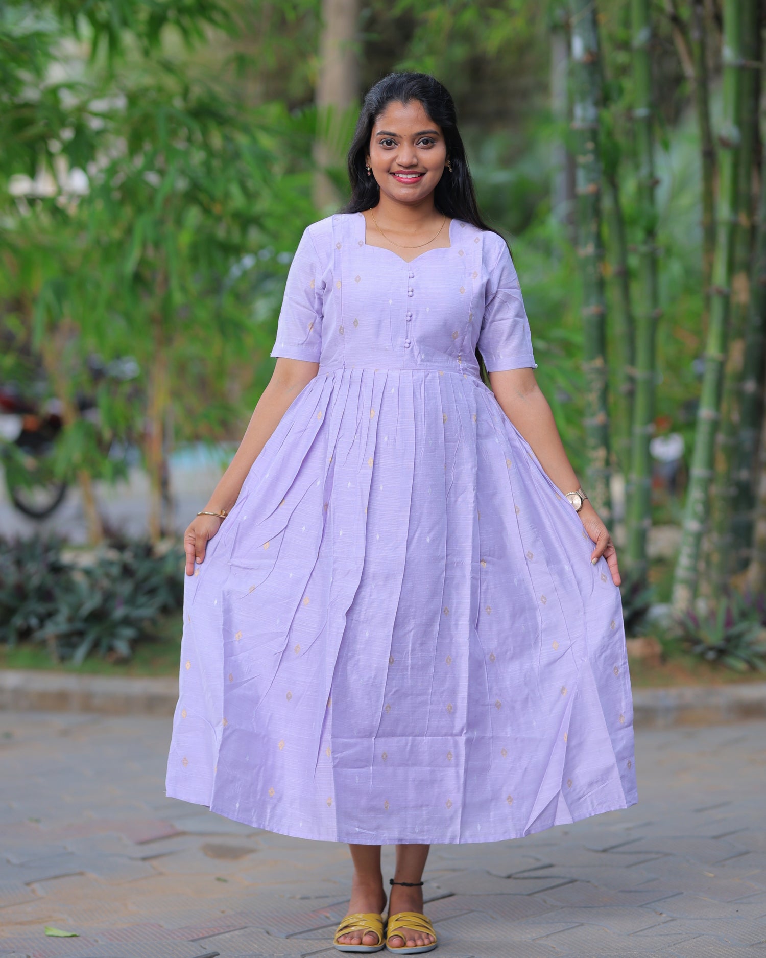 Brinda | Maternity Maxi with Full Lining [Double Side Zips]