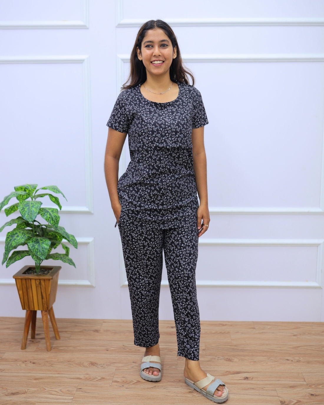 Fariha | Zipless Feeding Pant Set