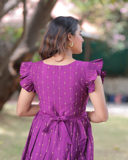 Aaradhana | Maternity Maxi with Full Lining [Double Side Zips]