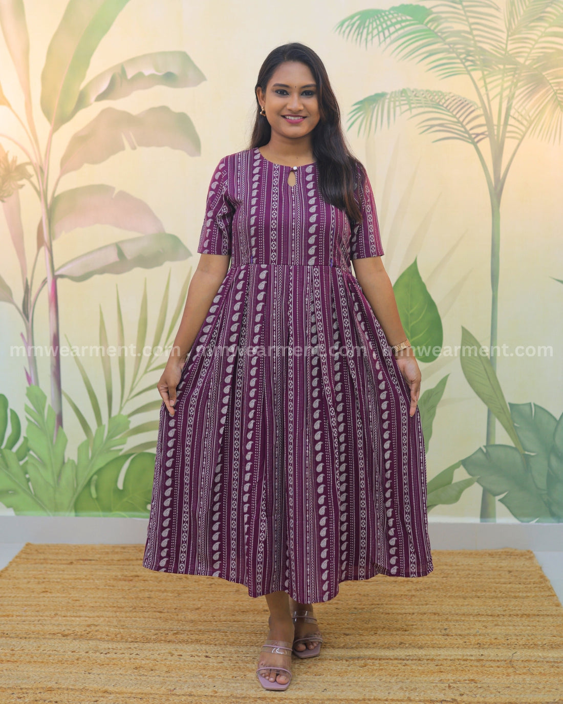 Wine-korvai| Maternity Kurti with Lining