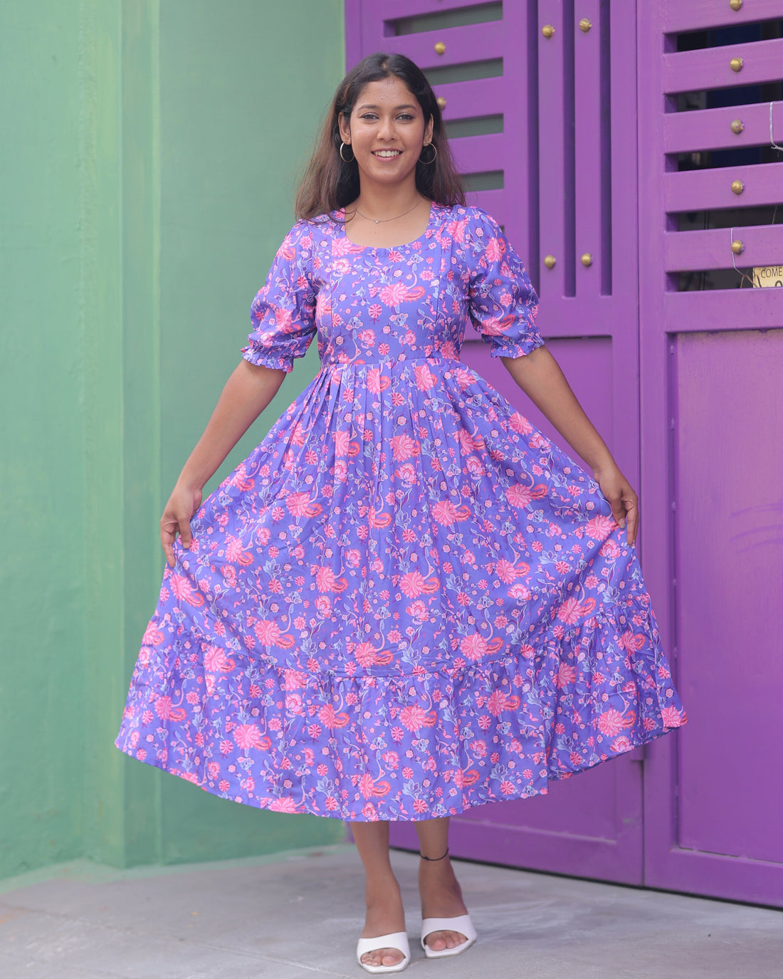 Disha | Maternity Maxi [Double Side Zips]