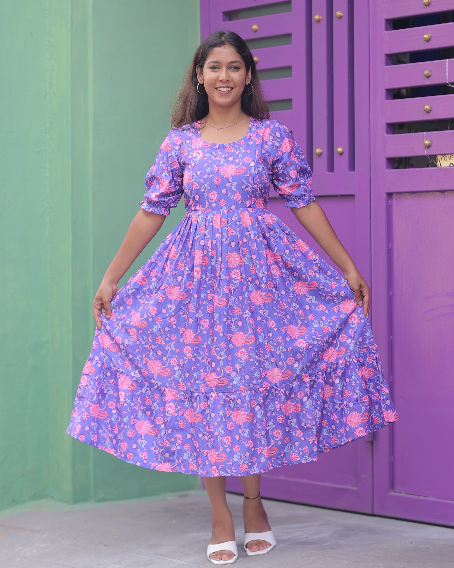 Disha | Maternity Maxi [Double Side Zips]
