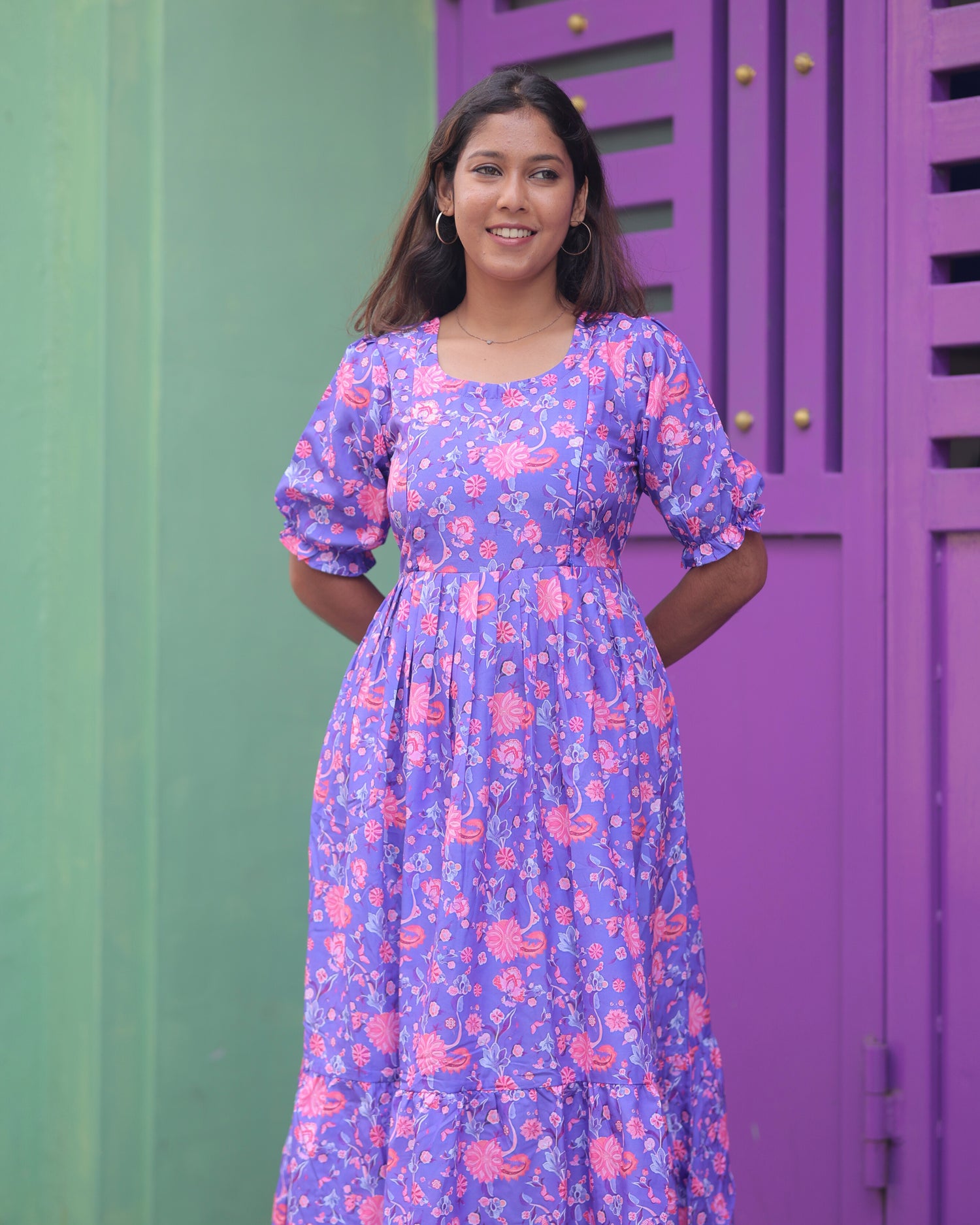 Disha | Maternity Maxi [Double Side Zips]