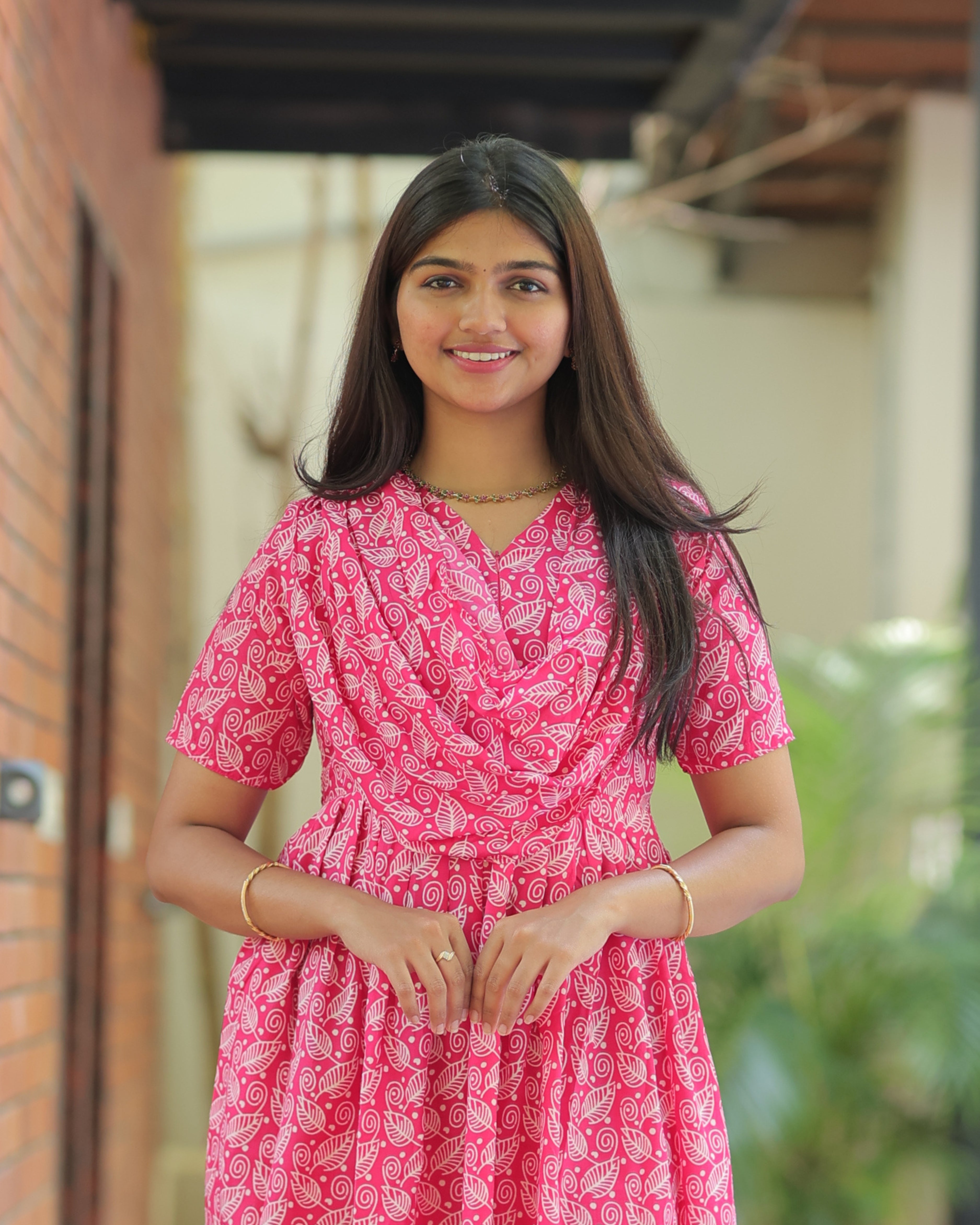 Roopa | Dupatta-Attached Maternity Maxi [Center Zip]