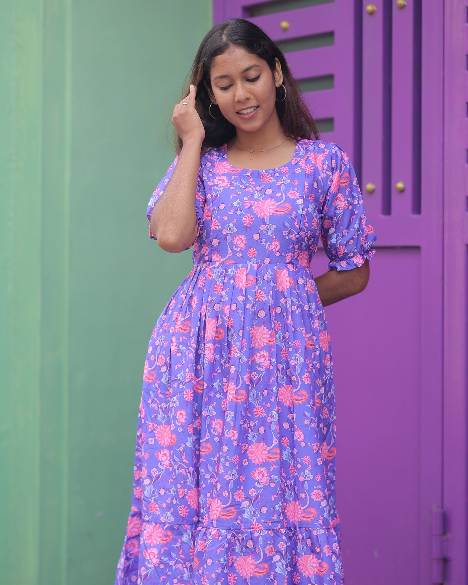 Disha | Maternity Maxi [Double Side Zips]