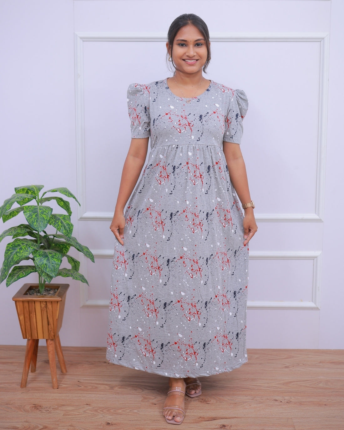 Nitya | Casual Non-Maternity Loungewear - Puff Sleeve | Full Length