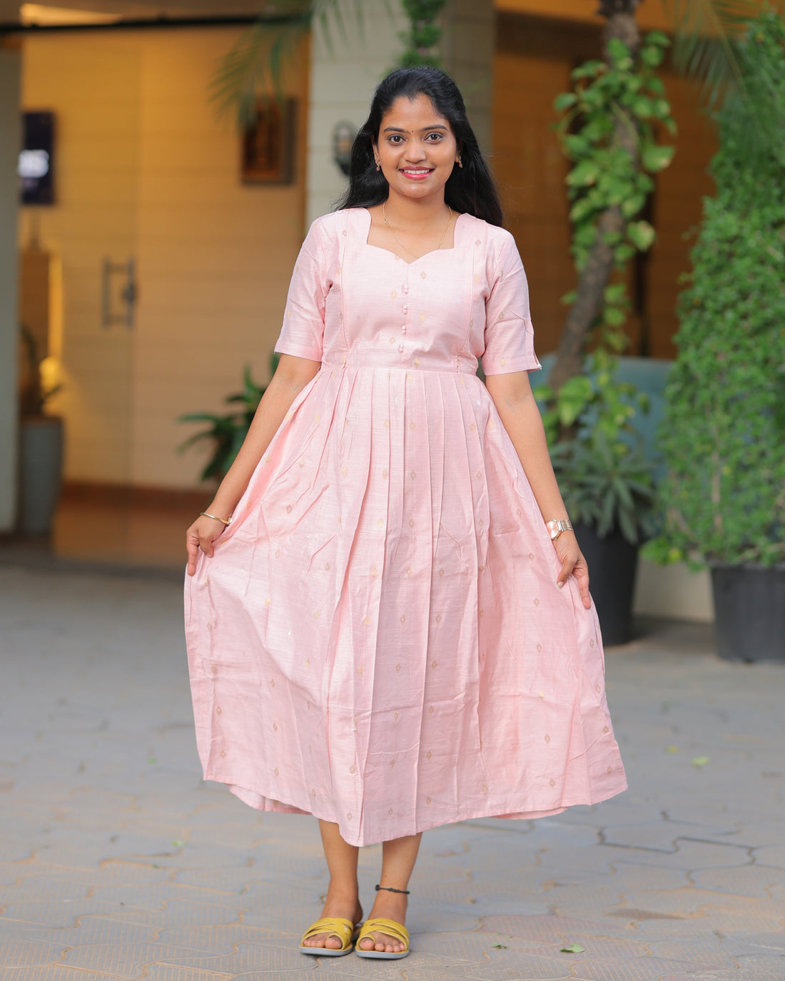 Ikshika | Maternity Maxi with Full Lining [Double Side Zips]