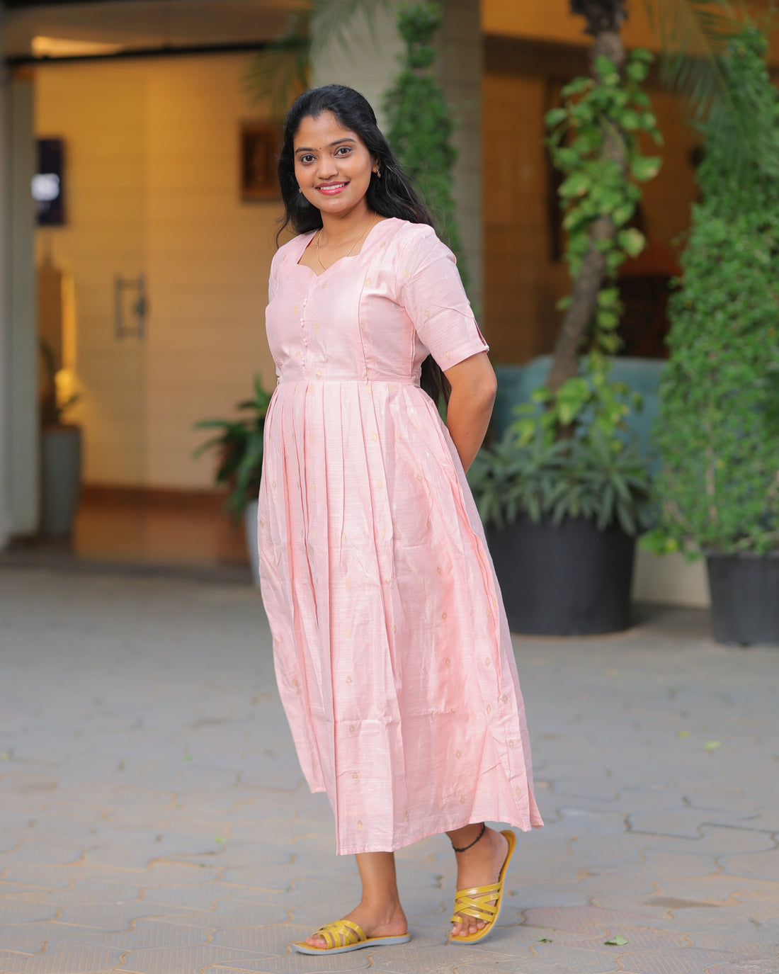 Ikshika | Maternity Maxi with Full Lining [Double Side Zips]