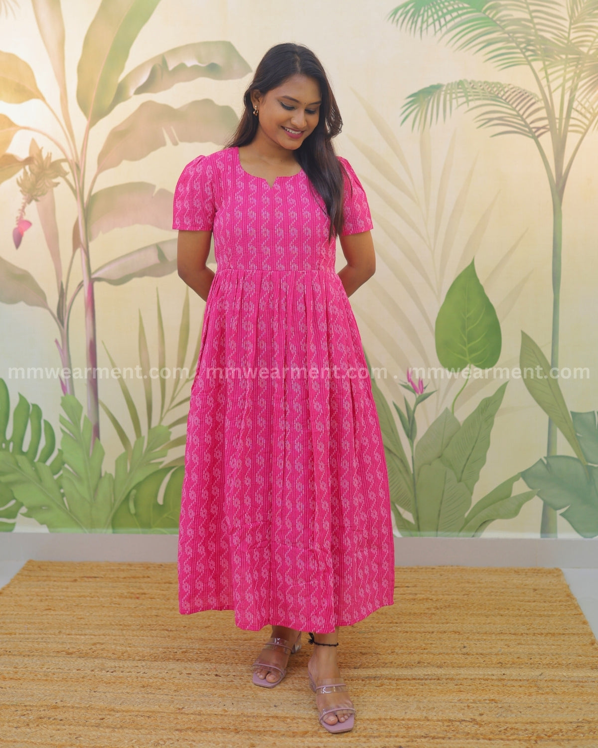 Pink-Zigzag | Maternity Kurti with Lining