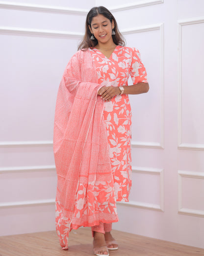 Mahira | Maternity Kurti with Lining [TOP + PANT + DUPATTA]