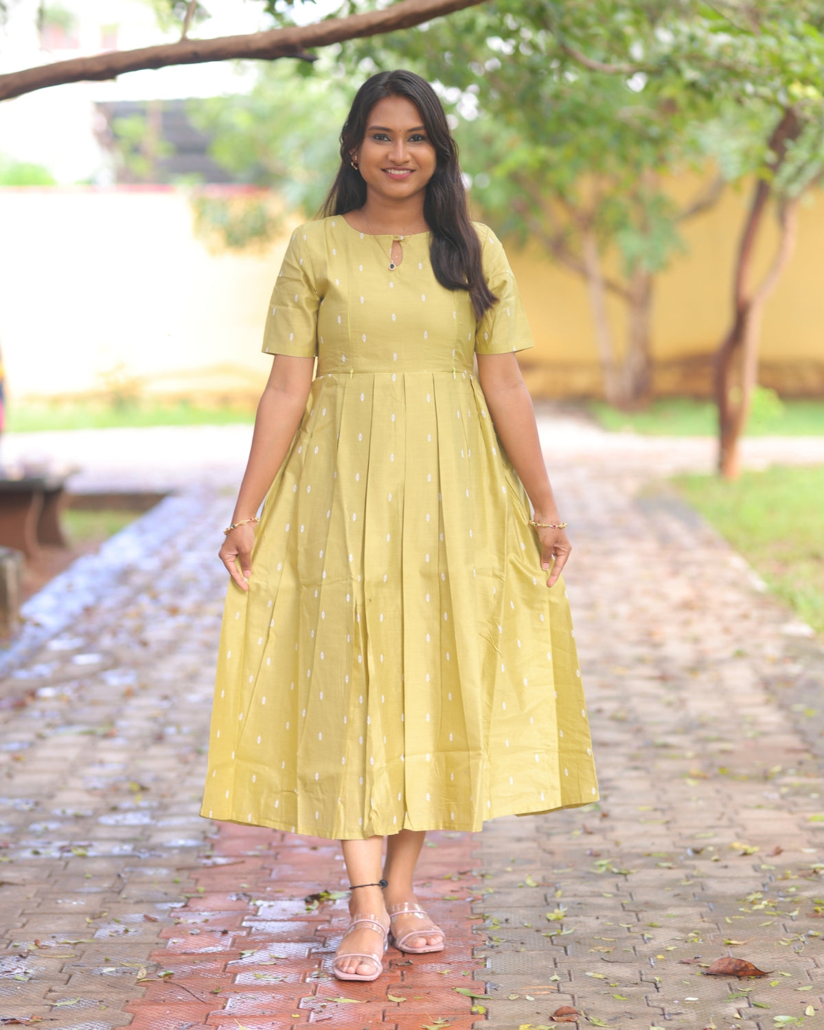 Pastel Green | Non-Maternity Kurti [Tussar Silk]