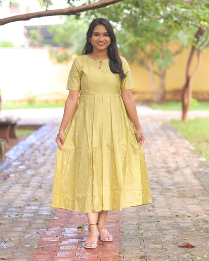 Pastel Green | Non-Maternity Kurti [Tussar Silk]