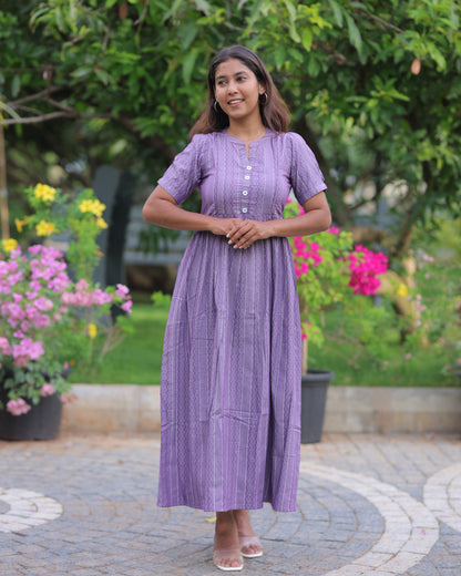Ziva_V1 Maternity Maxi with Top Lining [Double Side Zips]