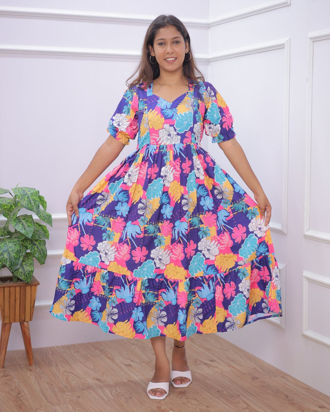 Venba | Maternity Maxi [Double Side Zips]