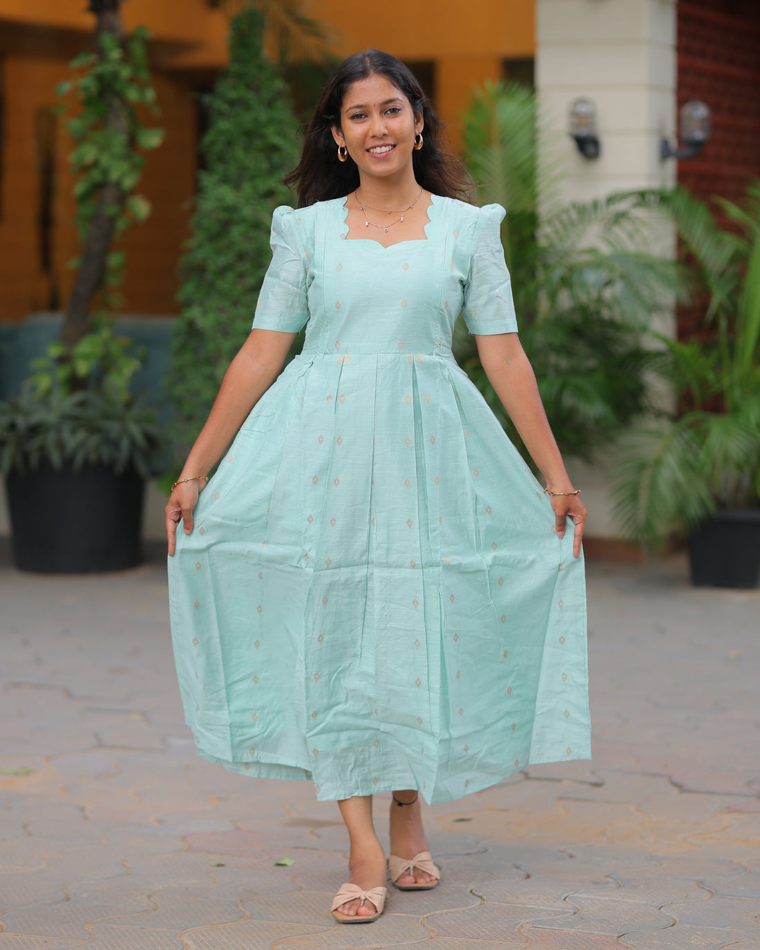 Pranavika | Maternity Maxi with Full Lining [Double Side Zips]