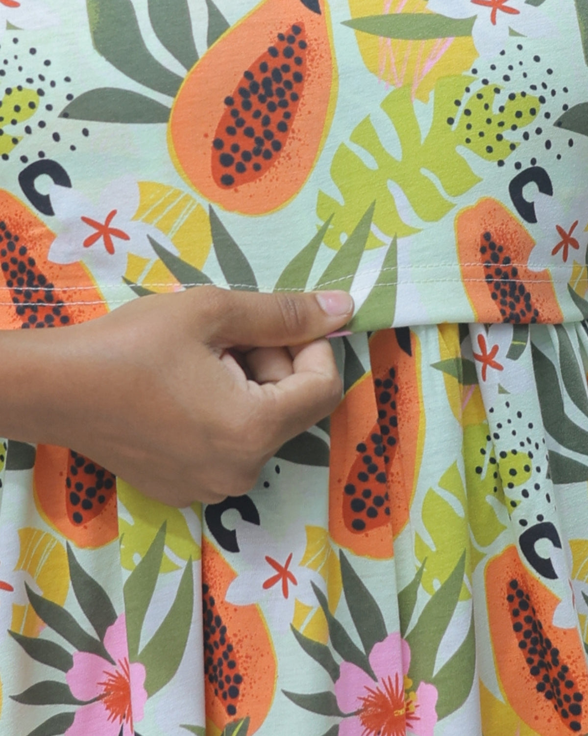 Kirti | Zipless Maternity Dress - Normal Sleeves | Calf Length