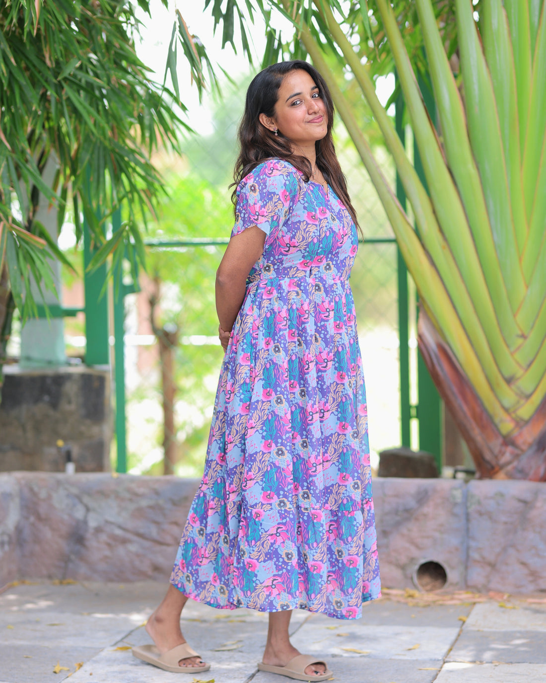 Aahna | Maternity Maxi with Full Lining [Double Side Zips] - DISPATCH DATE_SEP-20