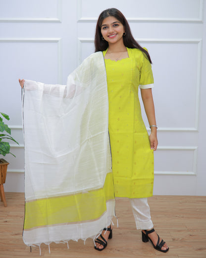 Mangai | Maternity Kurti with Lining [TOP + PANT + DUPATTA]